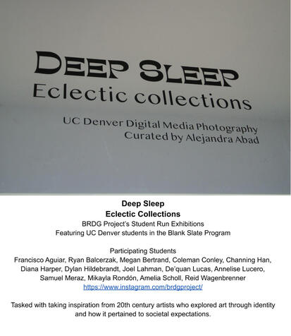 Deep Sleep: Eclectic Collections—Photography Exhibit Mar 2022 - Mar 2022